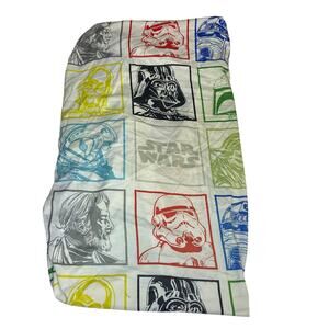 Vintage Star Wars Twin Fitted Sheet Stamps Cotton Blend Darth C-3PO R2D2 Yoda